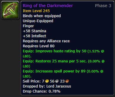 Ring of the Darkmender